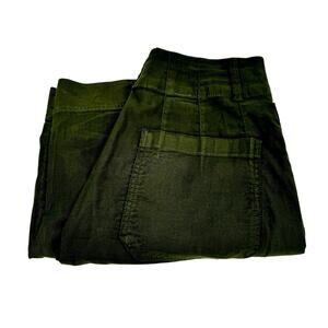 Maeve Colette Pants Womens 25 (27x25 ACTUAL) Green Wide Leg Crop Anthropologie